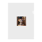asnaynのドアを開ける猫ちゃん Clear File Folder