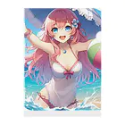 「ワンダーワールド」の女の子がビーチボールで楽しんでるよ❣️ Clear File Folder