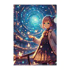 タマさくら商店街の光の廻廊と蝶と女の子 Clear File Folder