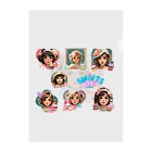 Mellow-SkyのSweets love girl〜ステッカーデザイン〜 Clear File Folder