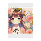 ピクセルパレットの可愛い女の子とお花10 Clear File Folder