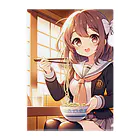 SWQAのjkうどんを食べる クリアファイル