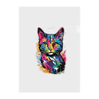 japanese-creatorの猫　デザインTシャツ　アート　グラフィック Clear File Folder