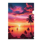 Rパンダ屋の「美しい夕焼け」グッズ Clear File Folder