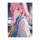 アタオカ1号のAIイラスト美少女(ピンク髪) Clear File Folder