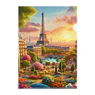 Colorfulのパリの街 Clear File Folder