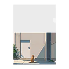 ねこあそびのねこのせなか Clear File Folder