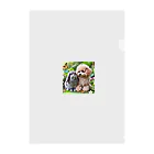 hachitaroのうさぎのネザーランドドワーフと犬のトイプードル Clear File Folder