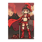 シロクマペンギンの火山の女剣士 Clear File Folder