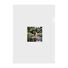 kokin0の水辺を走る犬 dog runnning on the water Clear File Folder