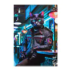 NyaoTokyoの解体屋・クラッシャー「マーティン」猫 SF サイバーパンク Clear File Folder
