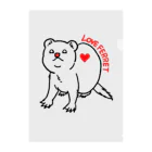 ナルーズ！のLOVE FERRET (黒線) Clear File Folder