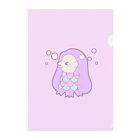 かわいいもののおみせ　いそぎんちゃくのびえ〜んアマビエ Clear File Folder