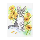 Miaws Shopの子猫とヒマワリ Clear File Folder