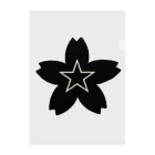 KOKI MIOTOMEの星桜紋（ブラック）　Star cherry blossom crest (black) クリアファイル