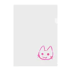 武者小路夕桐のピンク猫 クリアファイル