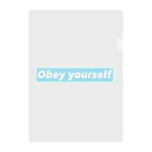 クドームーンの“Obey yourself” Clear File Folder