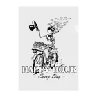 nidan-illustrationの"HAPPY HOUR"(B&W) #1 Clear File Folder