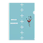 No.9 -number nine- (suzuri支店)のwild nurse シリーズ。Blue Clear File Folder