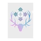 Ri0の鹿と羅針盤(自然) クリアファイル