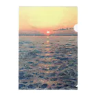 skysodaの海と夕日 Clear File Folder