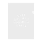 NUMBER-8のANTI COVID-19 CLUB(WHITE) Clear File Folder