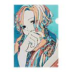 ORITANOSHOPの孔雀 Clear File Folder