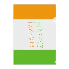 MEWのHAPPY-ORANGE and GREEN Clear File Folder