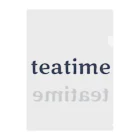 Teatime ティータイムのティータイム Teatime ロゴグッズ クリアファイル