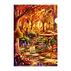 Bob's art goods shopの木漏れ日の紅葉 Clear File Folder