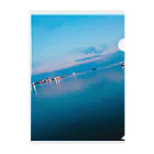 食べ物屋さん。の夕方の海 Clear File Folder