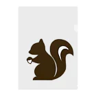 coco_chipmunkのシルエットシマリス クリアファイル