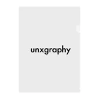 unxgraphyのLogo -Black- クリアファイル