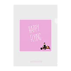 RYUCREW SHOPのHAPPY FLYING（ピンク） クリアファイル