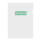 orumsのクリームソーダ グリーン Clear File Folder