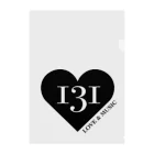 131の131ハート黒ロゴ クリアファイル