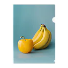 くどうのおみせのバナナ＆パプリカ クリアファイル