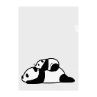 sirokuro okibaのパンダの親子（成長中） クリアファイル