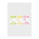 ゆず＠シトラスデザイン の３色牛乳 Clear File Folder