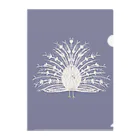 eのWhite Peacock Clear File Folder