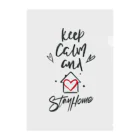 シェアメディカルブランドショップのKeep Calm and Stay Home Clear File Folder