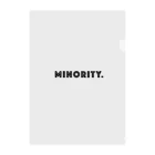 mincora.のMINORITY.　- black ver. 01 - Clear File Folder