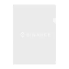 FUNNY JOKESのBINANCE-バイナンス-白ロゴ バックプリントデザイン（背面プリント） Clear File Folder