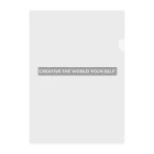 sappori BLOGのcreative the world your self(グレー) Clear File Folder