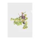 Joy. Ree Illustration SUZURI Shop のGrapes（英国の葡萄畑より） クリアファイル