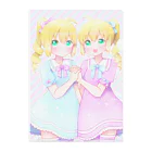 かわいいもののおみせ　いそぎんちゃくの双子ちゃん Clear File Folder