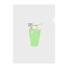 ジーナショップ(たぬき多め)のタヌキ•メロンソーダ Clear File Folder
