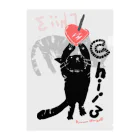 ビューン ワークスの黒猫ちぃさん　りんご Clear File Folder