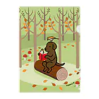 ハッピー・ラブラドールズの森で読書するチョコレートラブラドール Clear File Folder