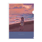 わしのぎまことの夕方の浜辺を歩く② Clear File Folder